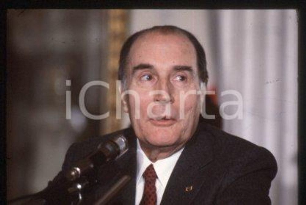 35mm vintage slide* 1990ca POLITICS President of France François MITTERRAND (12)