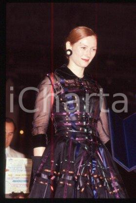 35mm vintage slide* 1991 VENICE actress Tilda SWINTON with the Volpi Cup (70)