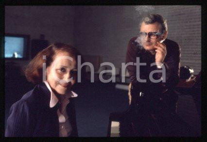 35mm vintage slide* 1980 ca ITALY pianist musician Pino CALVI in the studio (14)