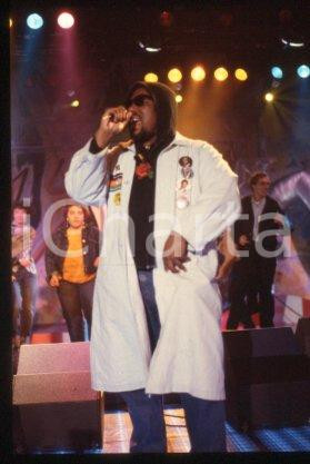 35mm vintage slide* 1989 ca ITALY American DJ and rapper Afrika BAMBAATAA (40)