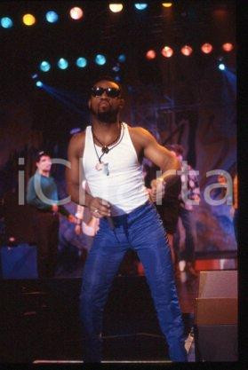 35mm vintage slide* 1989 ca ITALY American DJ and rapper Afrika BAMBAATAA (44)