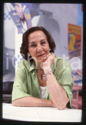 35mm vintage slide* 1990 ca MILAN Portrait of Italian writer Laura GRIMALDI (3)