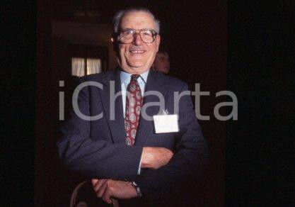 35mm vintage slide* 1990 ca MILAN Nobel Prize winner James M. BUCHANAN (3)