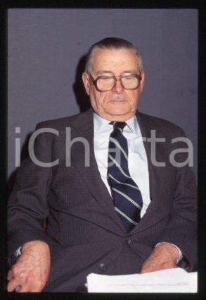 35mm vintage slide* 1990 ca MILAN Nobel Prize winner James M. BUCHANAN (8)
