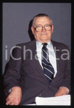 35mm vintage slide* 1990 ca MILAN Nobel Prize winner James M. BUCHANAN (14)