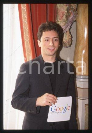 35mm vintage slide* 1999 ca MILAN Portrait of co-founder Google Sergey BRIN (3)