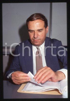 35mm vintage slide* 1995 ca MILAN European Commissioner Leon BRITTAN (2)