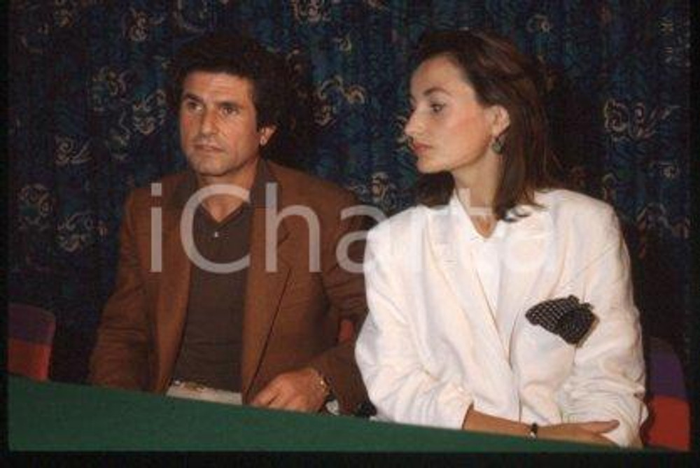 35mm vintage slide* 1985 ca CINEMA actress Évelyne BOUIX & Claude LELOUCH (6)