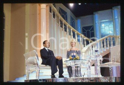 35mm vintage slide* 1990 ca ITALY Prince Idris AL-SENUSSI & Raffaella CARRA (4)