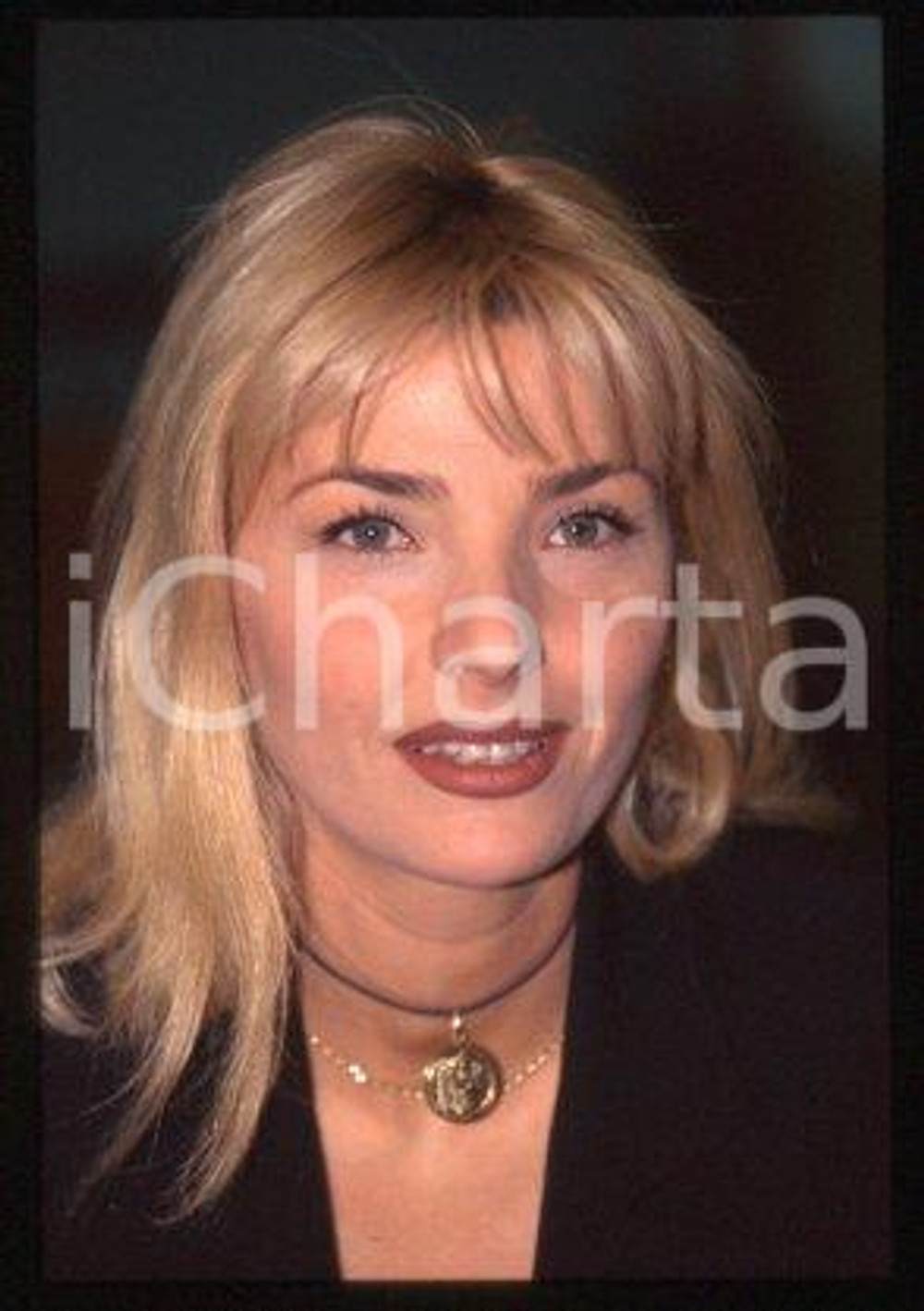 35mm vintage slide* 1988 ca ITALY Portrait of an actress Alessandra CARELLA (2)