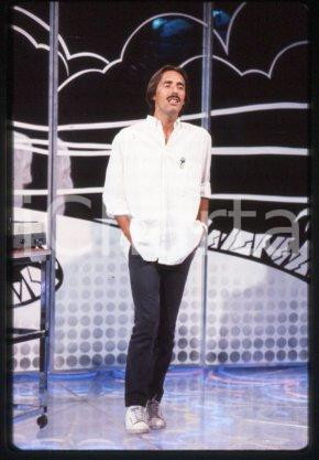 35mm vintage slide* 1982 ca ITALY Pop-rock singer-songwriter Marco FERRADINI (9)