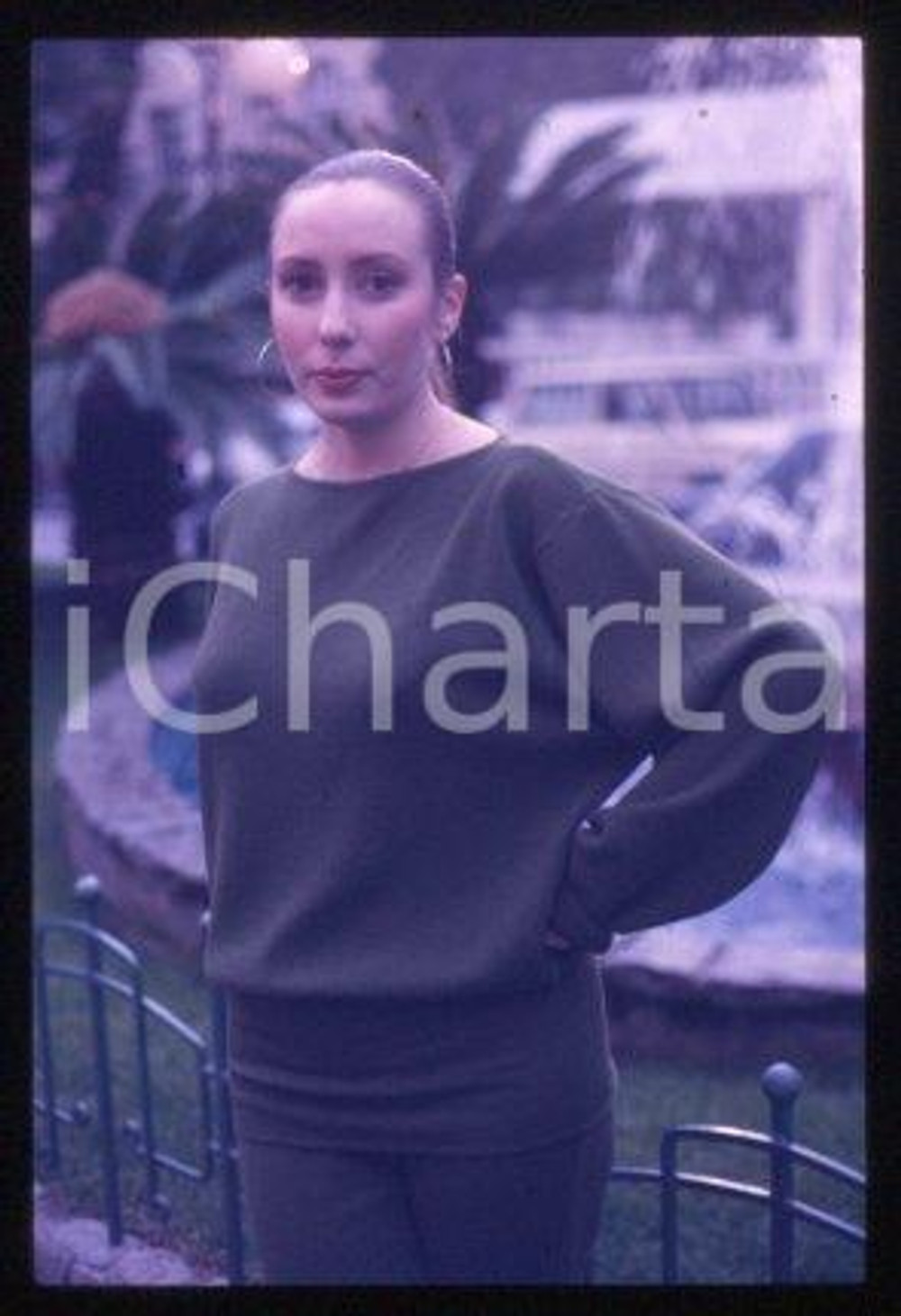35mm vintage slide* 1986 ca ITALY Portrait of a singer Anna BUSSOTTI (1)
