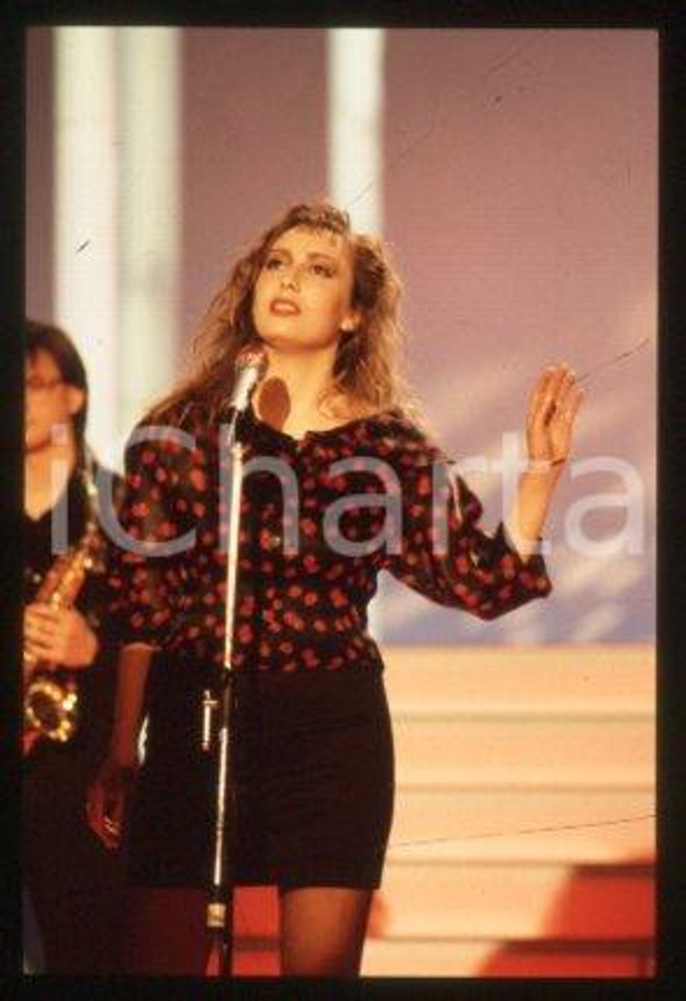 35mm vintage slide* 1986 ca ITALY Portrait of a singer Anna BUSSOTTI (11)