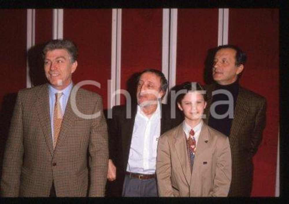 Fotografia d epoca originale 35mm vintage slide 1990 ca CINEMA Michele BUTTARELLI & Carlo DELLE PIANE 29 1