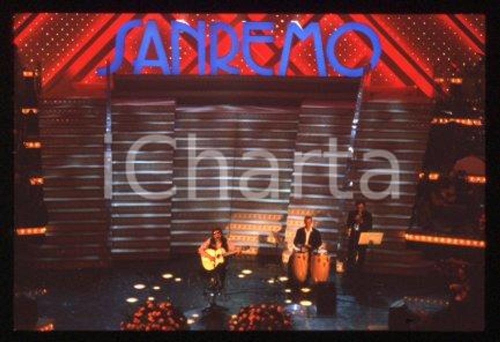 35mm vintage slide* 1998 SANREMO singer and composer Jose FELICIANO (2)