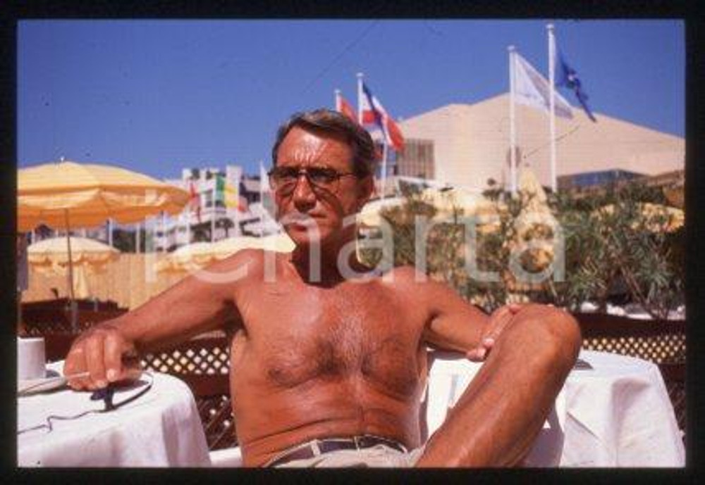 35mm vintage slide* 1989 ca CANNES an American actor Roy SCHEIDER (23)