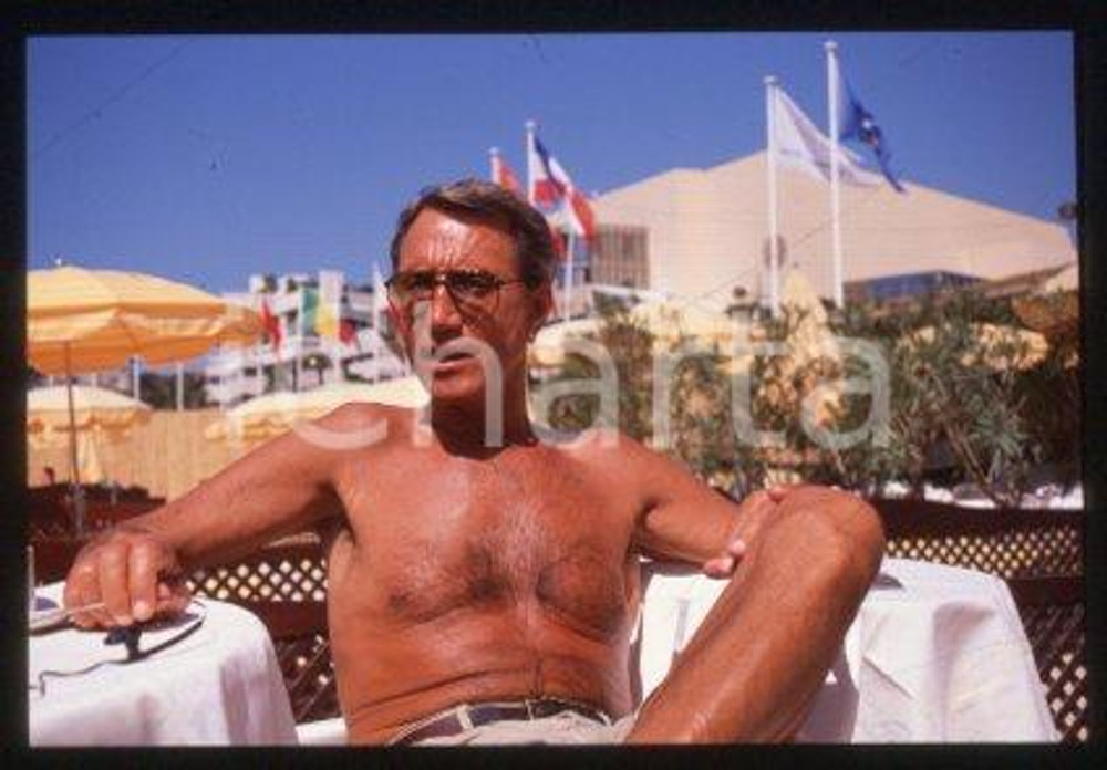 35mm vintage slide* 1989 ca CANNES an American actor Roy SCHEIDER (26)