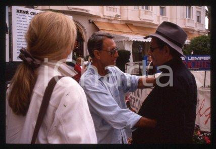 35mm vintage slide* 1989 ca CANNES Roy SCHEIDER, wife & Jerry SCHATZBERG (37)
