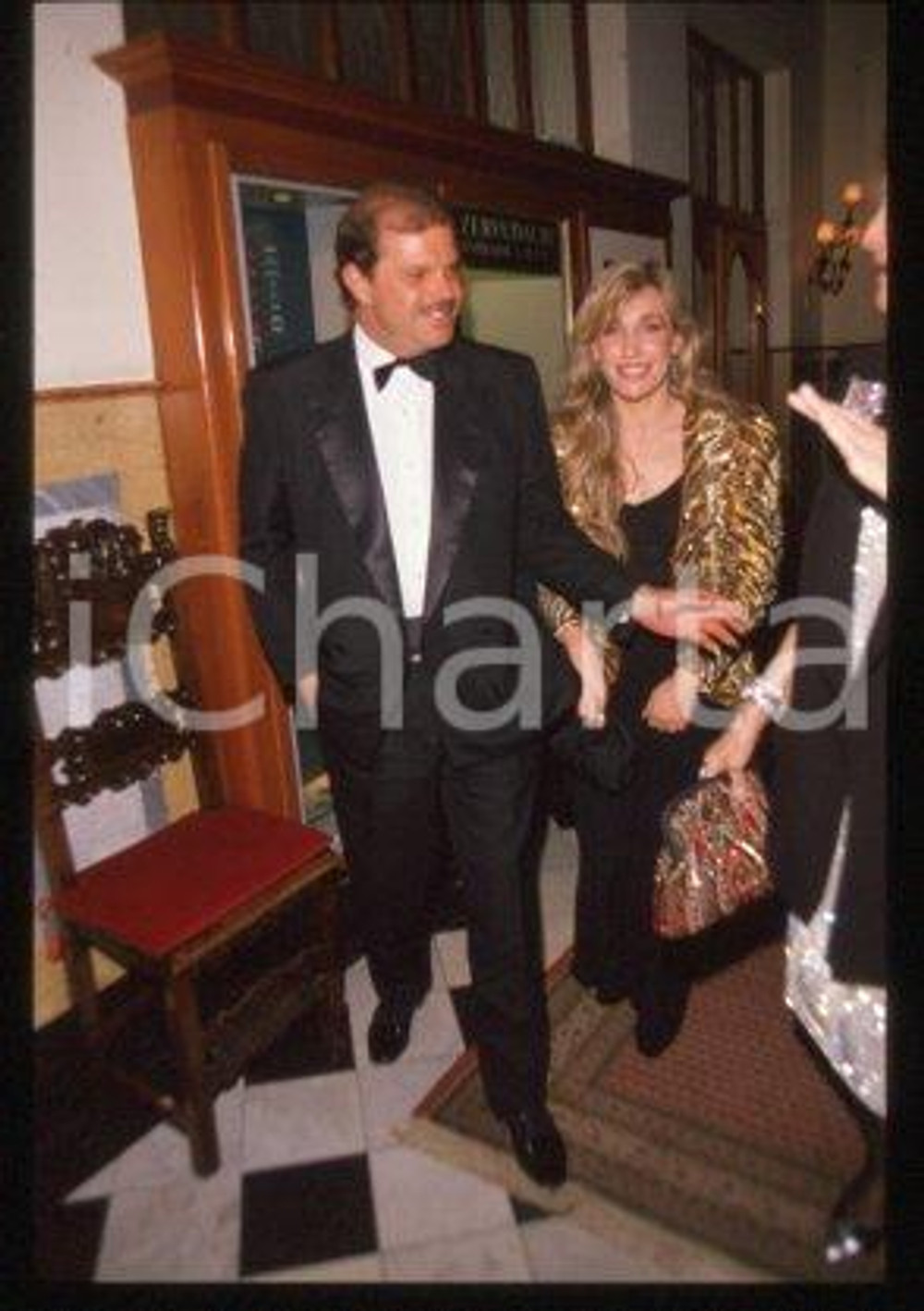 35mm vintage slide* 1990 CHARITY BALL Egon VON FURSTENBERG & Marta MARZOTTO (5)