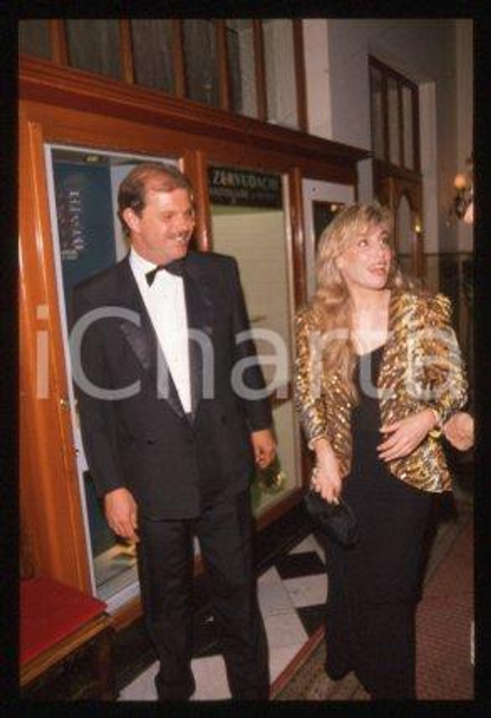 35mm vintage slide* 1990 CHARITY BALL Egon VON FURSTENBERG & Marta MARZOTTO (7)