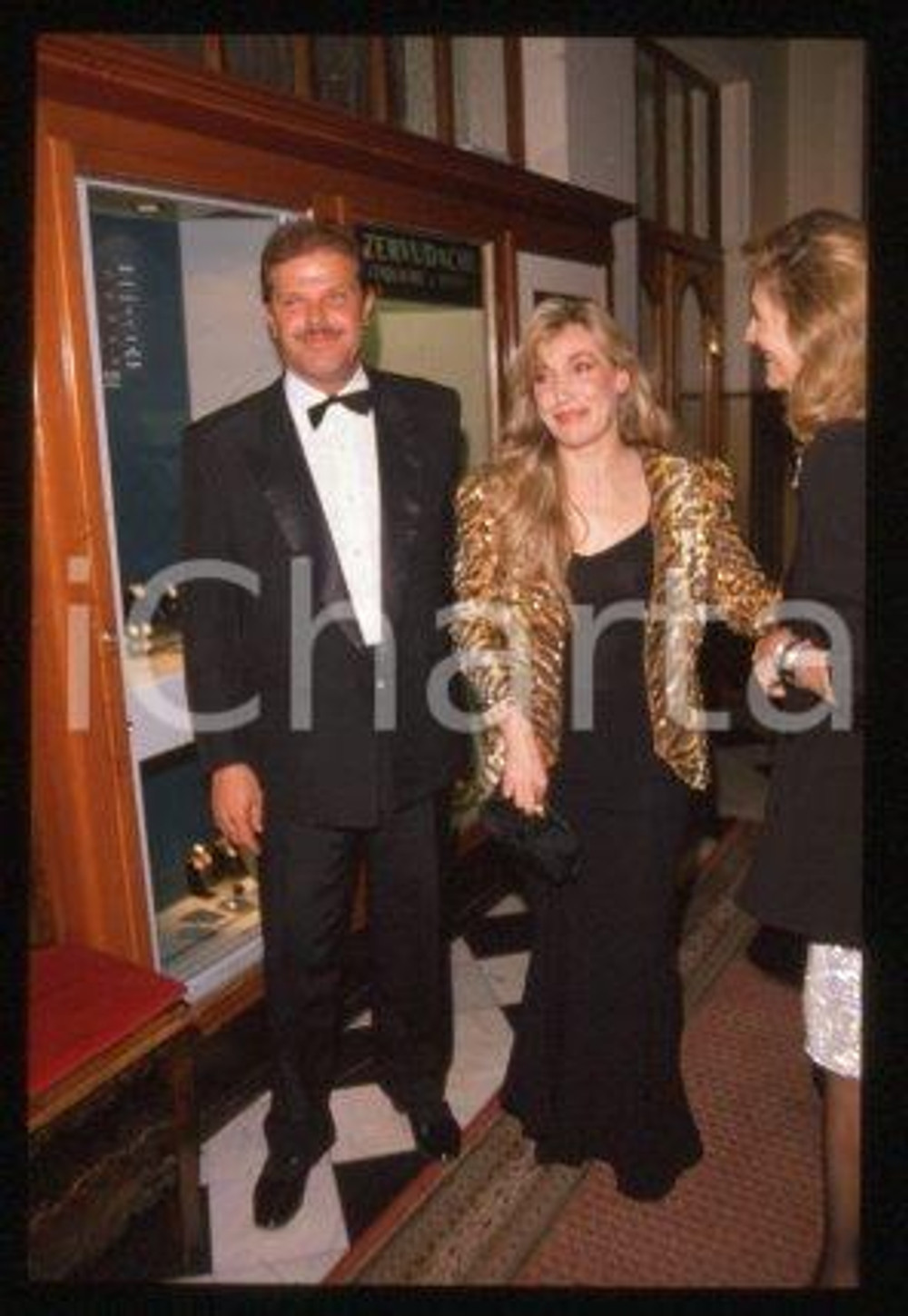 35mm vintage slide* 1990 CHARITY BALL Egon VON FURSTENBERG & Marta MARZOTTO (8)
