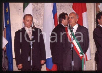 35mm vintage slide* 2000 MILAN President Vladimir PUTIN & Gabriele ALBERTINI 41