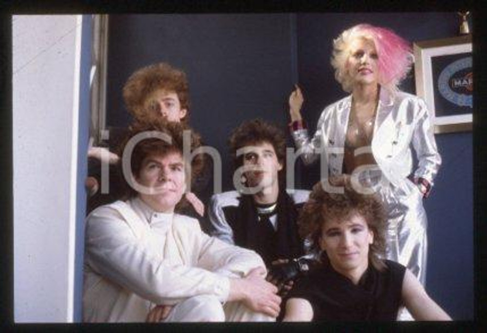 35mm vintage slide* 1983 ITALY Rock band MISSING PERSONS Dale & Terry BOZZIO 9