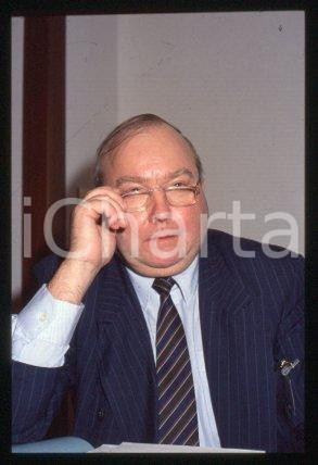 35mm vintage slide* 1990 ca MILAN a Danish politician Henning CHRISTOPHERSEN (4)