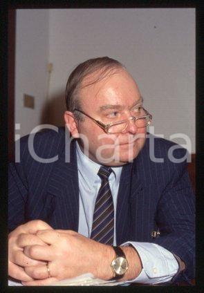 35mm vintage slide* 1990 ca MILAN a Danish politician Henning CHRISTOPHERSEN (5)
