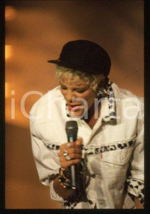 35mm vintage slide* 1989 SANREMO Pop Festival Pop singer YAZZ - Yasmin EVANS (3)