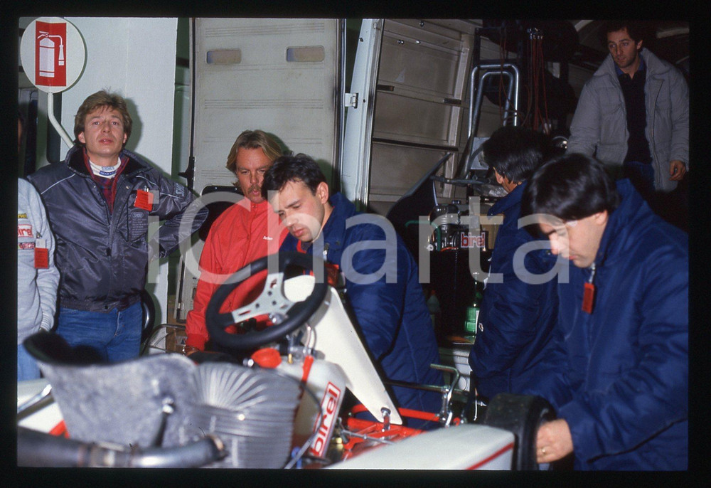 35mm vintage slide* 1988 AIRC Gara beneficenza - Keke ROSBERG pilota go-kart 2