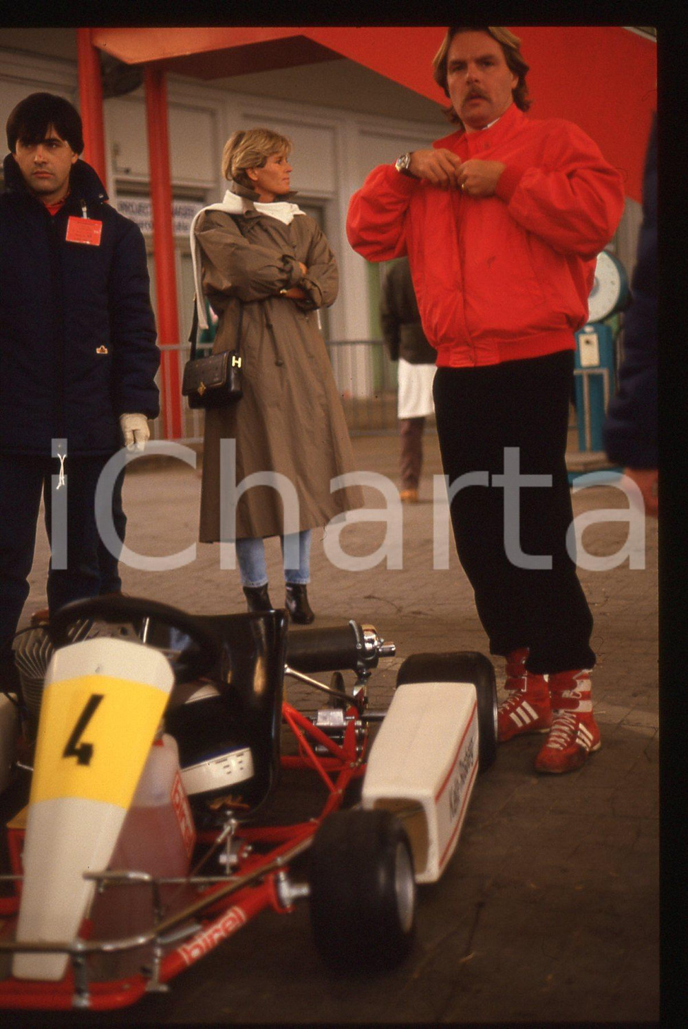 35mm vintage slide* 1988 AIRC Gara beneficenza - Keke ROSBERG pilota go-kart 3