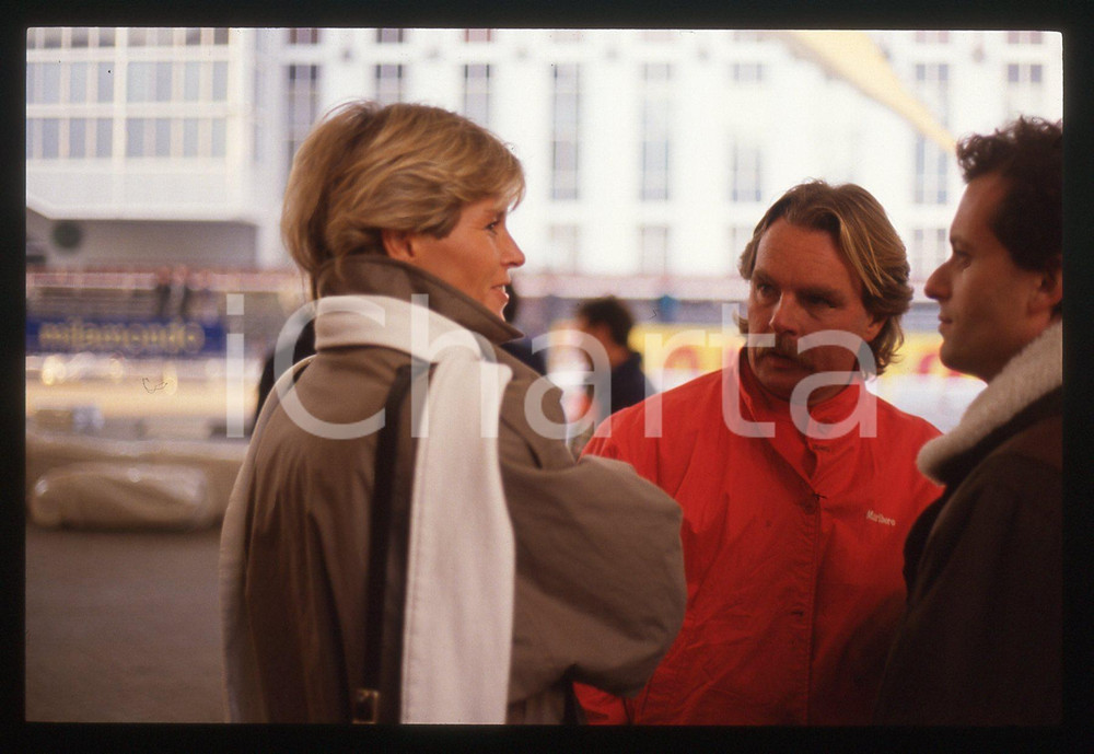 35mm vintage slide* 1988 AIRC Gara beneficenza Keke ROSBERG con la moglie Sina