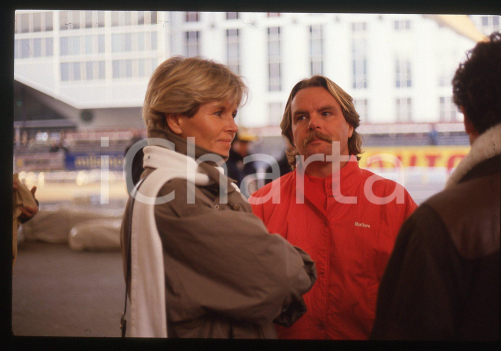35mm vintage slide* 1988 AIRC Gara beneficenza Keke ROSBERG con la moglie Sina 3