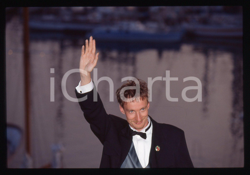 Fotografia d epoca originale 35mm vintage slide 1993 CANNES Festival del cinema David THEWLIS  Ritratto 1