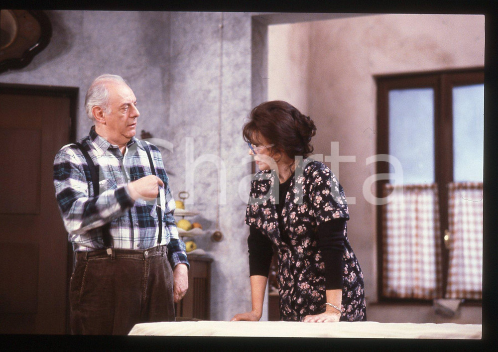 35mm vintage slide* 1988 RAI 3 Dario FO con Franca RAME - TRASMISSIONE FORZATA
