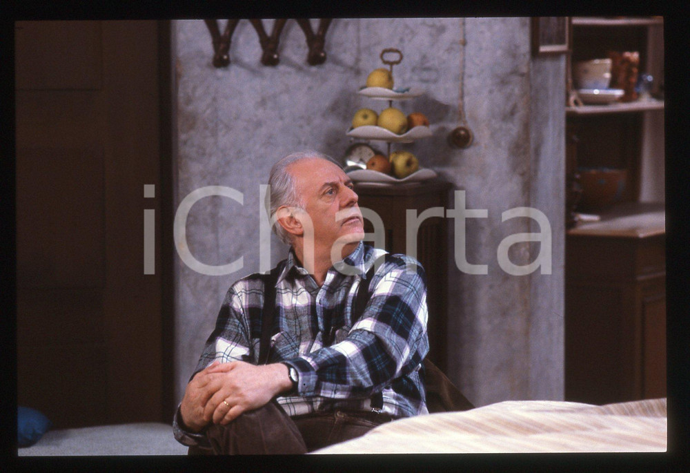 35mm vintage slide* 1988 RAI 3 Dario FO conduce TRASMISSIONE FORZATA