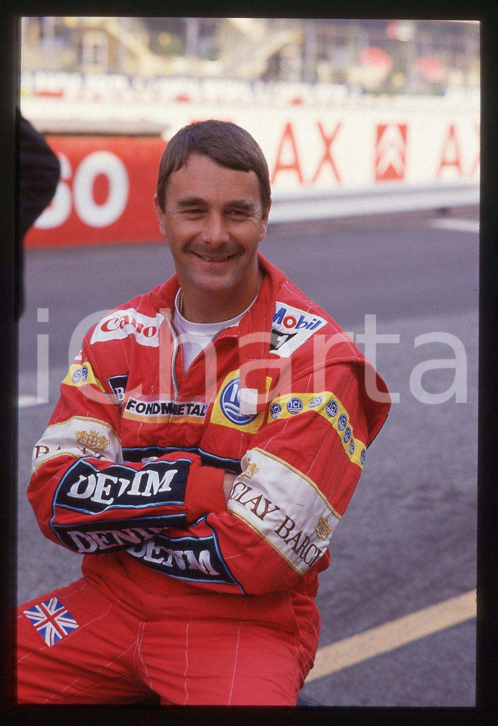 35mm vintage slide* 1988 GP MONZA Nigel MANSELL scuderia WILLIAMS - Ritratto
