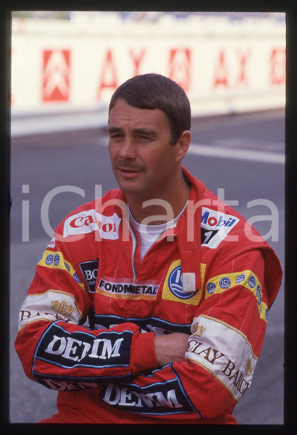 35mm vintage slide* 1988 GP MONZA Nigel MANSELL scuderia WILLIAMS - Ritratto (2)