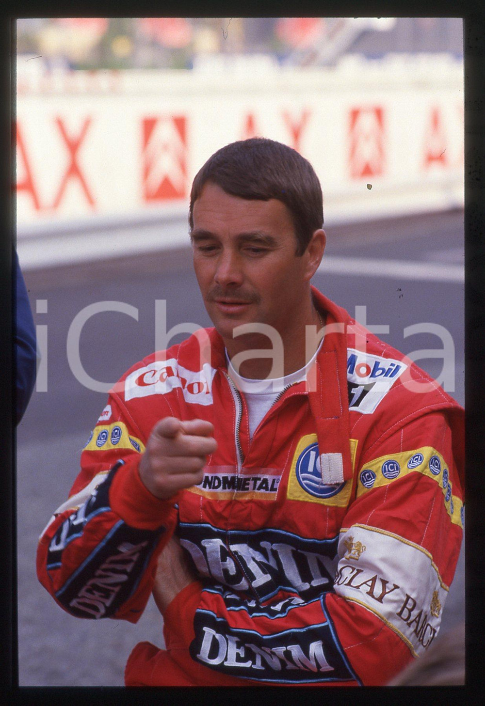 35mm vintage slide* 1988 GP MONZA Nigel MANSELL scuderia WILLIAMS - Ritratto (5)