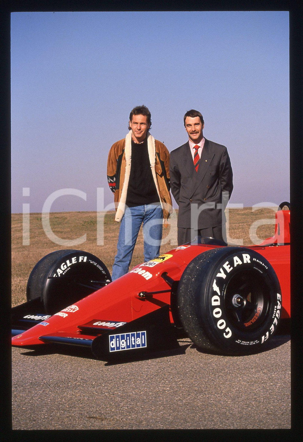 35mm vintage slide* 1989 FIORANO Nigel MANSELL Gerhard BERGER - FERRARI 640 F1 2