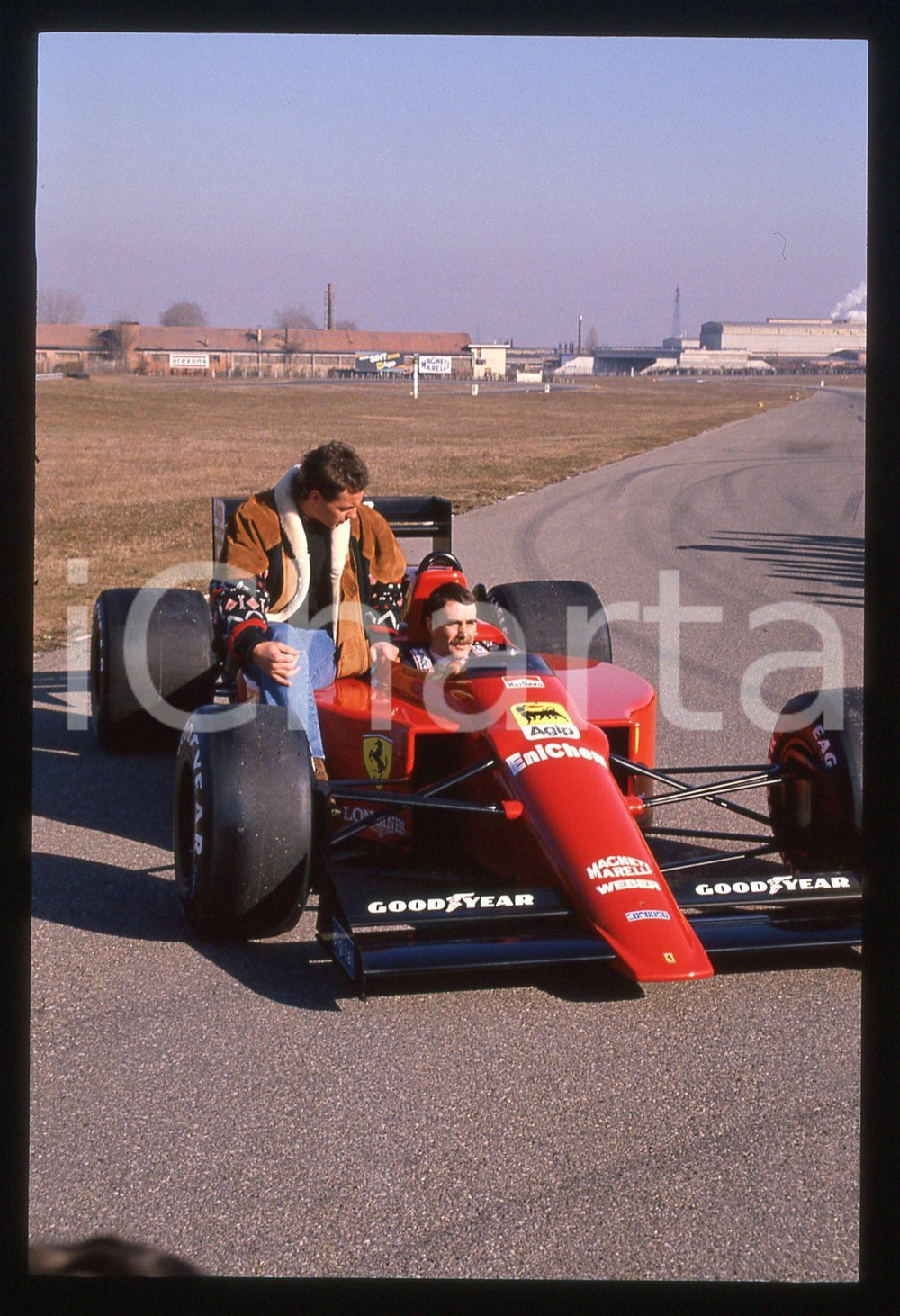 35mm vintage slide* 1989 FIORANO Nigel MANSELL Gerhard BERGER - FERRARI 640 F1 6