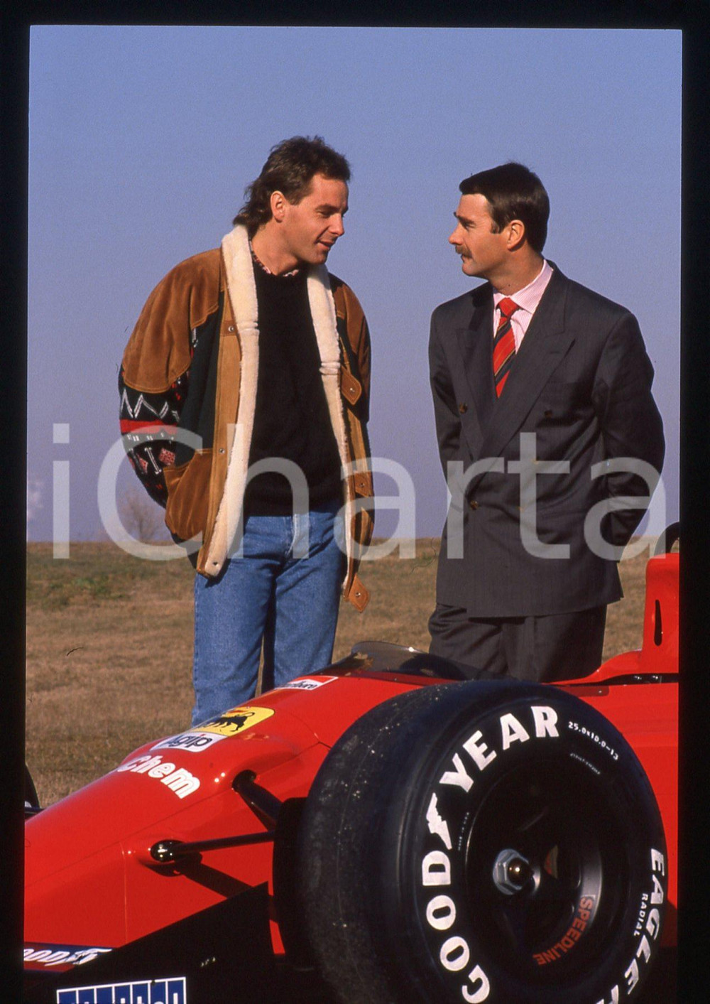 35mm vintage slide* 1989 FIORANO Nigel MANSELL Gerhard BERGER - FERRARI 640 F1 8