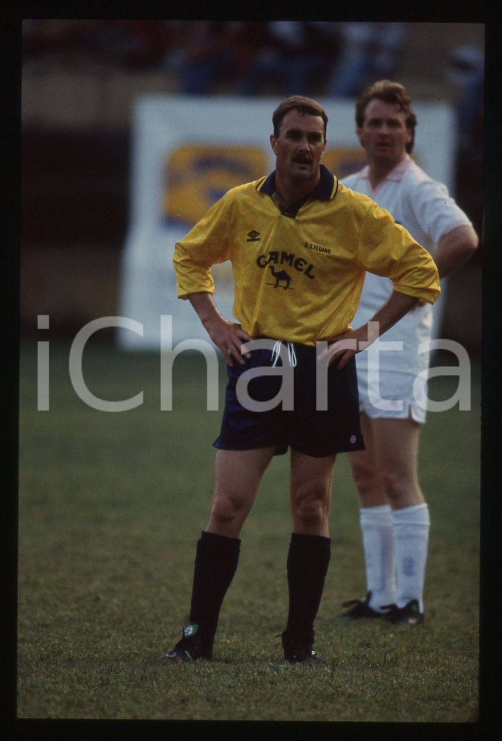 35mm vintage slide* 1990ca CALCIO Partita beneficenza Nigel MANSELL calciatore 4