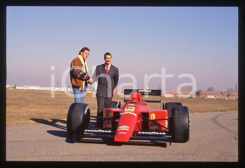 35mm vintage slide* 1989 FIORANO Nigel MANSELL Gerhard BERGER-FERRARI 640 F1 29