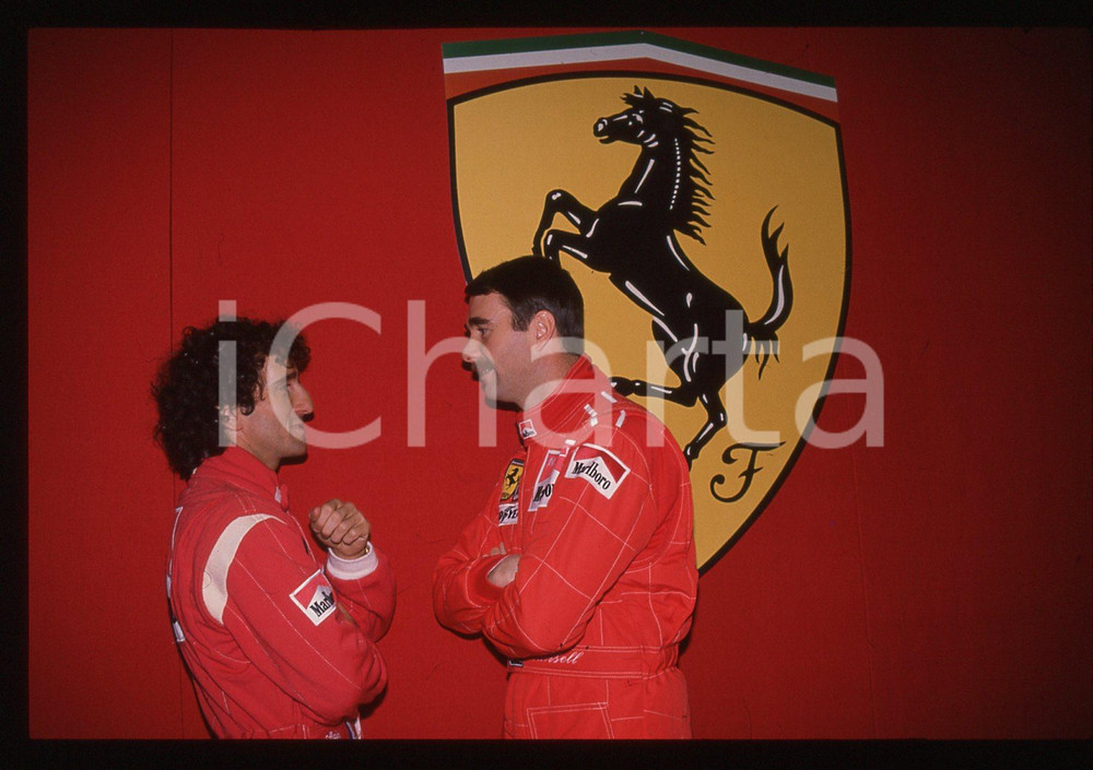 35mm vintage slide* 1990 FORMULA1 Nigel MANSELL e Alain PROST scuderia FERRARI 8