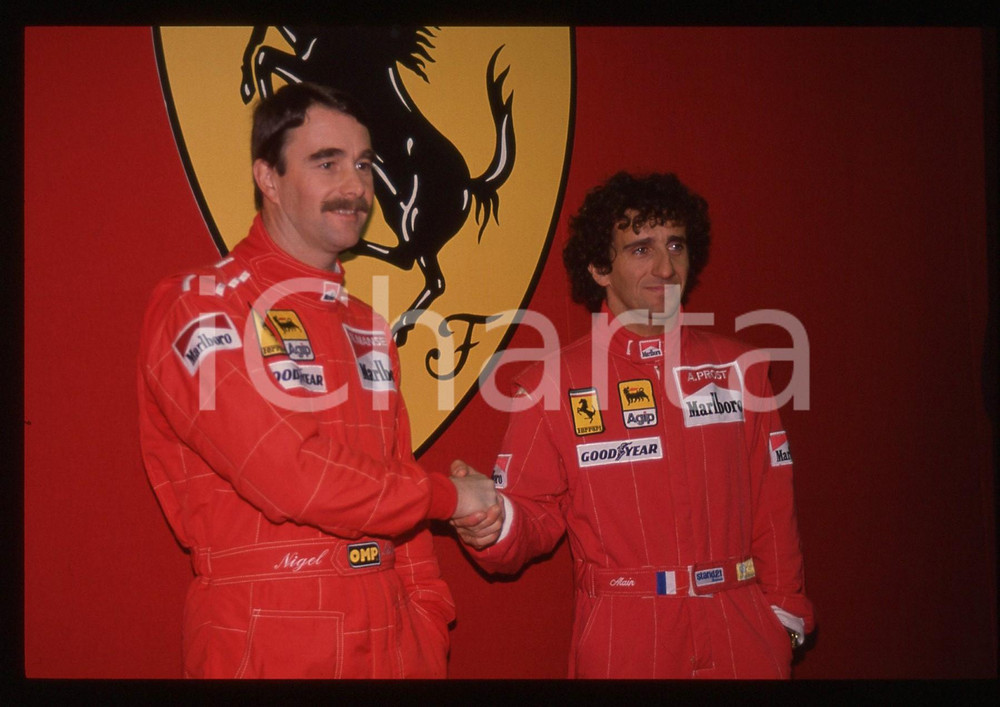 35mm vintage slide* 1990 FORMULA1 Nigel MANSELL Alain PROST scuderia FERRARI 13