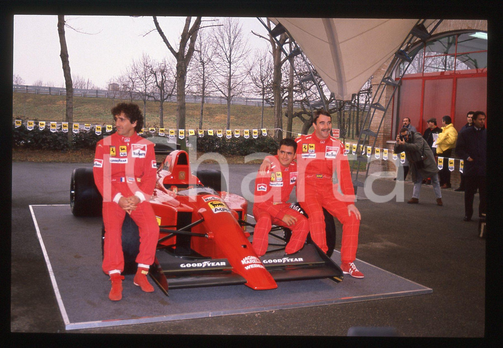 35mm vintage slide* 1990 FIORANO Nigel MANSELL e Alain PROST - FERRARI 641 F1 4
