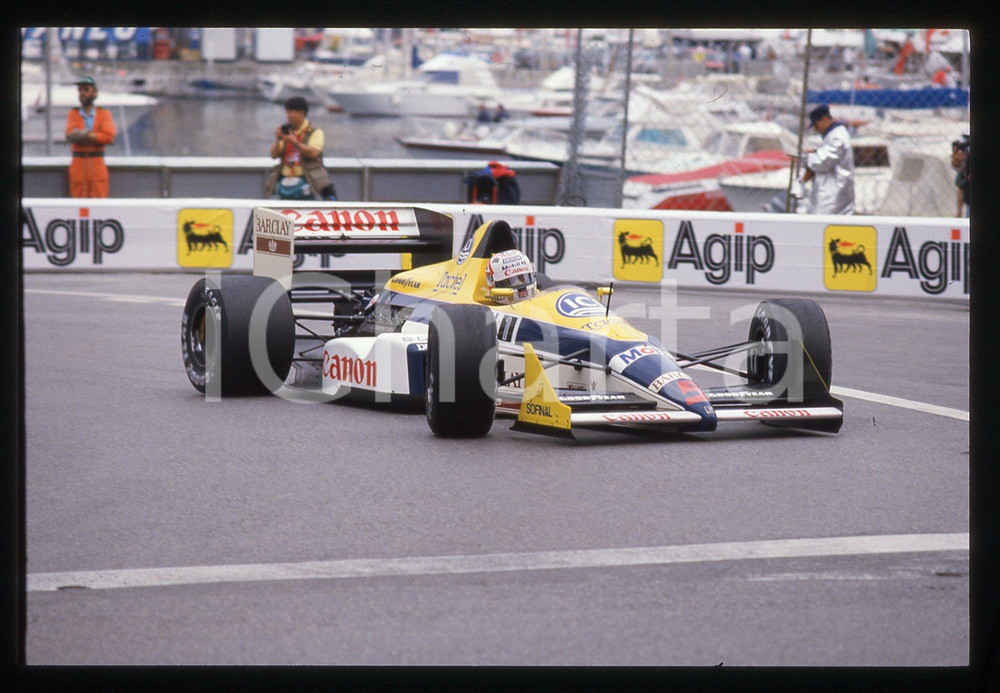 35mm vintage slide* 1988 GP MONACO Nigel MANSELL su WILLIAMS FW12 - Formula 1