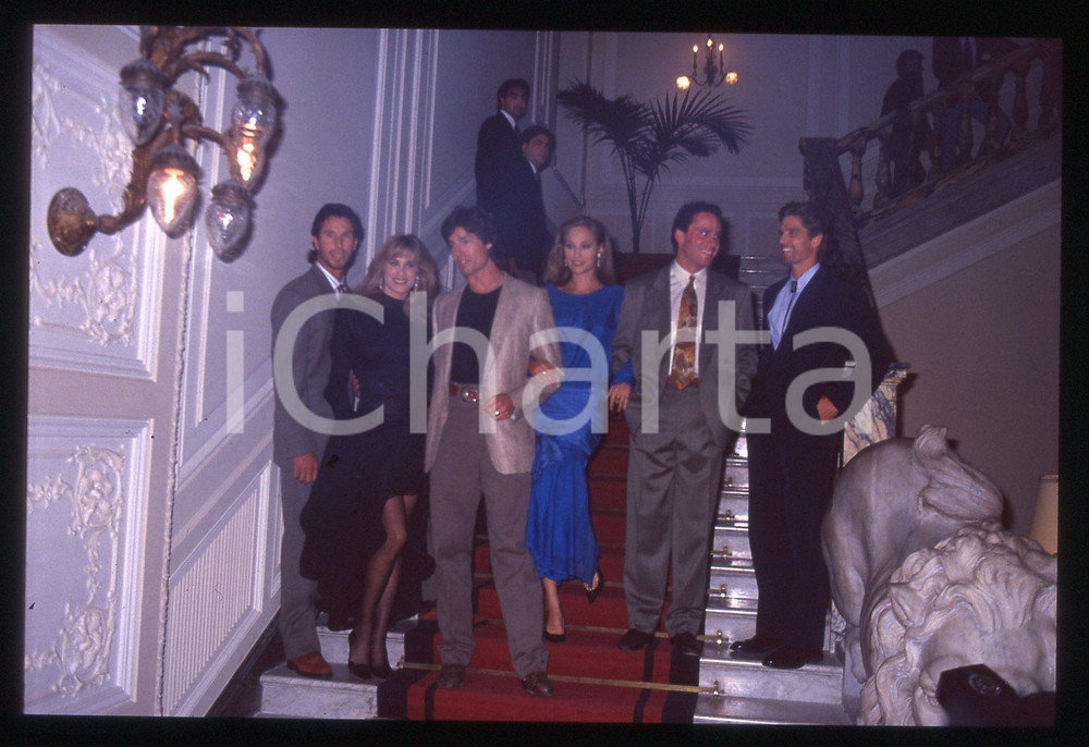 35mm vintage slide* 1990 ROMA Il cast di BEAUTIFUL al GRAND HOTEL PLAZA (7)